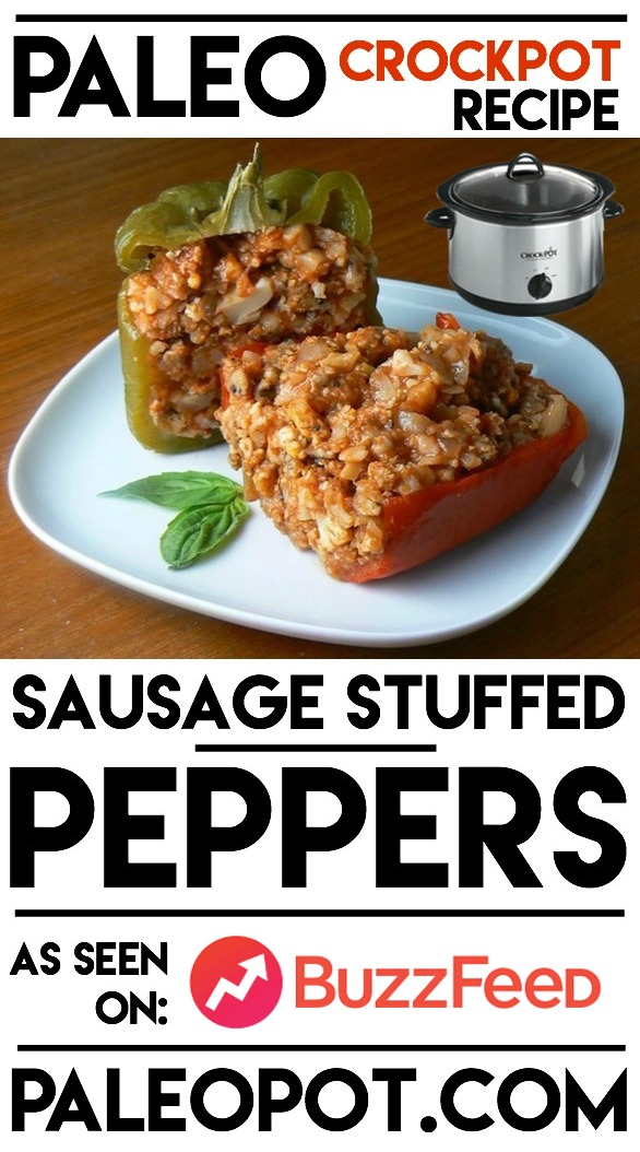 paleo sausage stuffed peppers