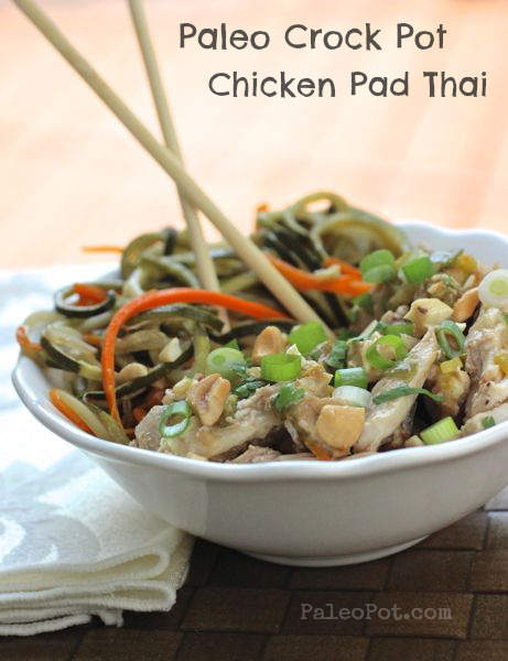 Paleo Slow Cooker Chicken Pad Thai with Veggie Noodles ...