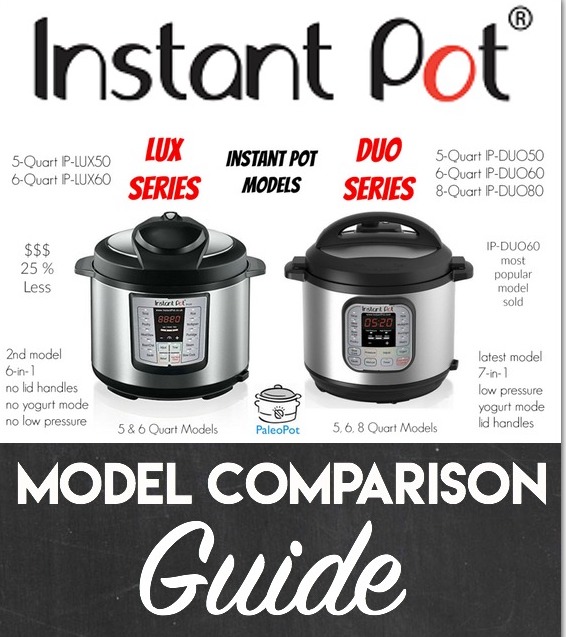 Instant Pot Simplified Model Comparison Guide - IP-LUX, IP ...