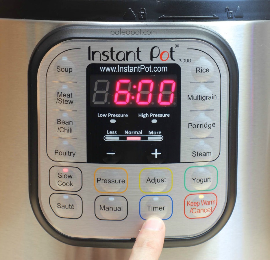 Instant pot time display hours minutes sale