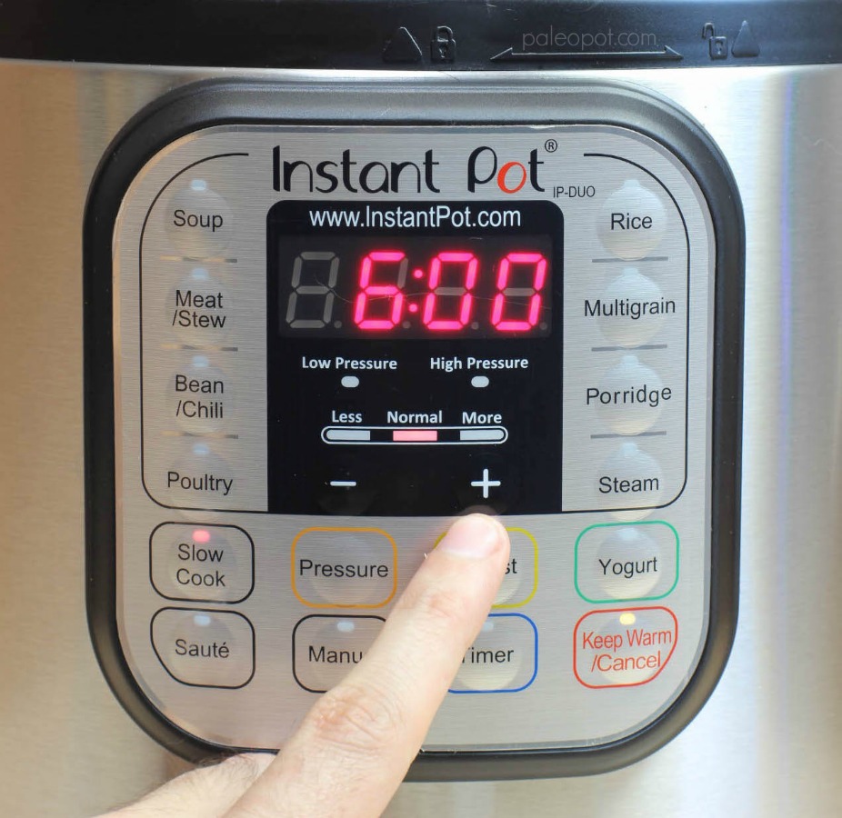 instant pot timer pressure cook